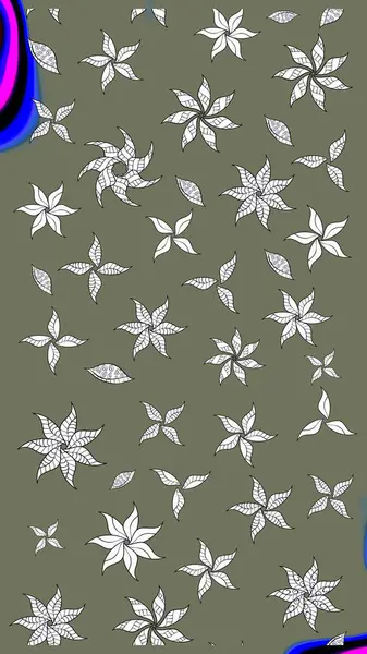 Küçük çiçekte güzel bir desen. Moda baskıları için zarif bir şablon. Robot resim. Çiçekli yaz çiçekleri. Motley illüstrasyonu. Küçük renkli çiçekler..