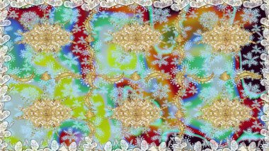 Şam, tasarım için kusursuz desen. Tarafsız renklerde, altın elementli pürüzsüz desen.