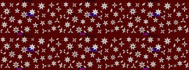 Küçük çiçekte güzel bir çiçek deseni var. Çiçekli çiçek deseni, suluboya. Raster deseni.