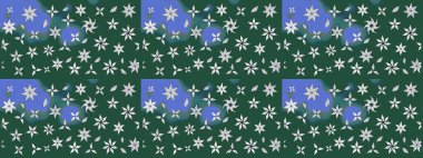 Renkli Bahar Teması eskiz kalıbı. Çiçekli çiçek deseni, suluboya. Düz Çiçek Elementleri Tasarımı. Yeşil renkli çiçekler. Raster illüstrasyonu.