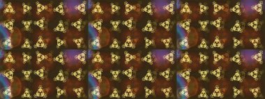 Yüzey için tekrarlanan doku, ambalaj kağıdı, kahverengi, gri ve mor renkler. Raster illüstrasyonu. Kış kar tanesi, raster arka plan. Renkli arka planda izole edilmiş güzel kar taneleri.