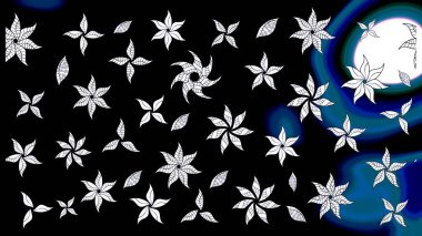 Organik motif arka planı. Raster illüstrasyonu. Çizim kalıbı. Ultraviyole kumaş deseni.