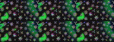 Renkli Bahar Teması eskiz kalıbı. Düz Çiçek Elementleri Tasarımı. Raster illüstrasyonundaki çiçek desenli çizim. Gri renkli çiçekler.