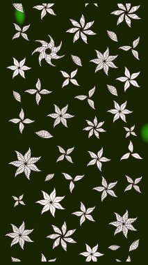 Raster. Gri renkli güzel çiçekli çizim deseni, suluboya çiçek deseni, duvar kağıdı, kart veya kumaş için fayanslı..