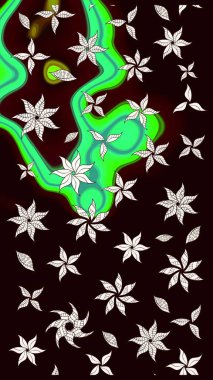 Çiçek arkaplan. Çizim raster deseni. Güzel kumaş deseni.