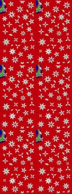 Yapraklı çiçekler ve kırmızı renklerde papatya çiçekleri. Eskiz arkaplan modeli. Raster - stok.