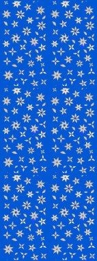 Yaz çiçekleri teması. Klasik çiçekler. Suluboya resim taklit Raster çizimi. Mavi renkler. El çizimi soyut süslü elementler.