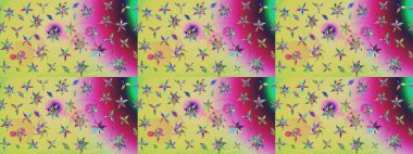 Çiçek desenli eskiz, yaz çiçekleri. Tarafsız renklerde çiçekler. Renkli Bahar Teması eskiz kalıbı. Düz Çiçek Elementleri Tasarımı.