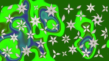 Raster illüstrasyonu. Organik motif arka planı. Çizim kalıbı. Ultraviyole kumaş deseni.