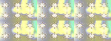 Raster illüstrasyonu. Renkli arka planda güzel kar taneleri. Düz dizayn. Kar Tanesi simgesi, izole.