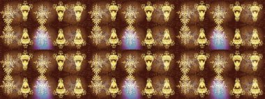 Raster illüstrasyonu. Yılbaşı kış tasarımı için renkli kar taneleri. Kar tanesi karalaması grafikleri elle çizilmiş.