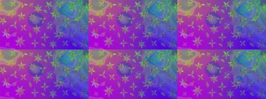 Güzel kumaş deseni. Raster illüstrasyonu. Bahar çiçekli güzel bir çiçek deseni..