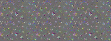 Çiçekli çiçek deseni, suluboya. Küçük çiçekte güzel bir çiçek deseni var. Raster deseni.