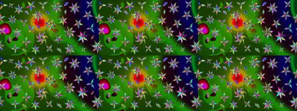 Çiçek deseni. Flower eskiz arka planı. Raster illüstrasyonu. Şatafatlı bahar bahçesi dokusu.