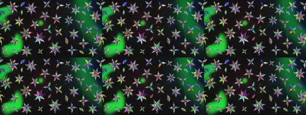 Renkli Bahar Teması eskiz kalıbı. Düz Çiçek Elementleri Tasarımı. Raster illüstrasyonundaki çiçek desenli çizim. Gri renkli çiçekler.