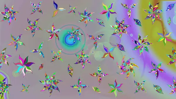 Güzel kumaş deseni. Bahar çiçekleriyle güzel bir çiçek deseni çizmişsin. Raster illüstrasyonu.