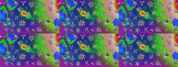 Raster illüstrasyonu. Ultraviyole kumaş deseni. Çizim kalıbı. Organik motif arkaplanı.