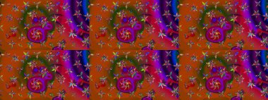 Çiçek rengi eskiz deseni. Raster Yumuşak kumaş deseni. Raster çiçek izi. Klasik taslak çizimi.