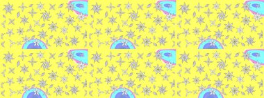 Küçük renkli çiçekler. Çiçekli bahar çiçekleri. Motley illüstrasyonu. Küçük çiçekte güzel bir desen. Moda baskıları için zarif bir şablon. Çizim.