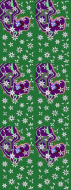 Çiçekli çiçek deseni, suluboya. Yeşil renkli çiçekler. Renkli Bahar temalı eskiz kalıbı. Düz Çiçek Elementleri Tasarım Raster illüstrasyonu.