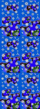 Suluboya tarzında mavi çiçekli zarif eskiz deseni, tasarım elementleri. Düğün davetiyeleri için çiçek deseni, tebrik kartları, hatıra defteri, baskı, hediye paketi, imalat. Düzenlenebilir.