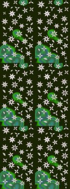 Raster illüstrasyonu. Gri renklerde bahar çiçekleri. Patlayan çiçekler soyut olarak yerleştirilmiş. Raster deseni.