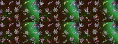 Soyut mandala ya da tuhaf kar tanesi çizgisi sanat tasarımı. Raster illüstrasyonu. Renkli arka planda izole tatlı kar taneleri.