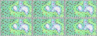 Mavi ve yeşil renklerle ilgili kusursuz çiçek desenli arka plan. Duvar kağıtları, web sayfası geçmişi, yüzey dokuları, tekstil için mükemmel. Raster. Resimler tropikal kelebeklerle birlikte.