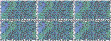 Mavi ve kahverengi kelebekler. Raster illüstrasyonu. Kusursuz. Egzotik hayvanlar. Kumaş, kağıt, ambalaj kağıdı ve duvar kağıdı tasarımı için mükemmel bir arkaplan.