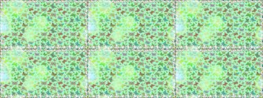 Ambalajlar, duvar kağıtları, kumaş tasarımı ve kağıt için güzel bir arka plan. Raster illüstrasyonu. Renkli kelebeklerin kusursuz arka planı. Tarafsız ve yeşil üzerinde sevimli kelebekler.