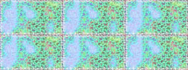 Dekoratif Raster çizimi. Mavi ve nötr renklerin soyut arkaplanı. Elle çizilmiş kelebeklerle. Renkli romantik kelebekler kusursuz desenli arka plan.