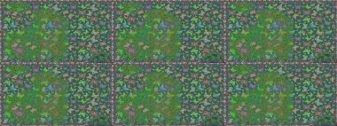 Rastgele yeşil ve mavi kelebekler şirin desenler. Davetiye, kart ve parmak izi için basit kadınsı bir model. Raster illüstrasyonu. Kelebek yeşil ve mavi arka planda. Kusursuz..