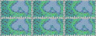 Raster. Kumaş, tekstil, baskı ve davetiye örnekleri. Mavi ve yeşil arka planda uçan güzel kelebek. Doğadaki güzellik. Kusursuz desen.