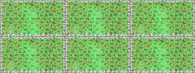 Kumaş, kağıt, ambalaj kâğıdı ve duvar kağıdı tasarımı için harika bir arka plan. Raster. Kelebek deseni yeşil ve kahverengi. Kusursuz..