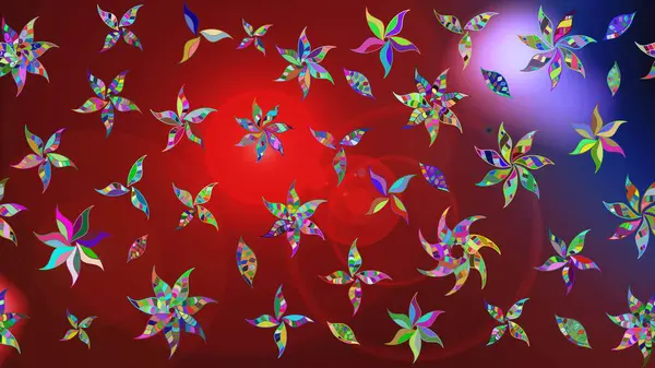 Nazik, narin çiçek arkaplanı. Kırmızı renkte çiçekler. Raster çiçek desenli ve çiçekli..