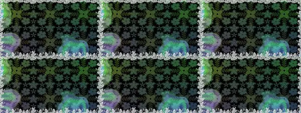 Suluboya tarzında siyah renkte çiçekler. Raster illüstrasyonunda kusursuz çiçek deseni.