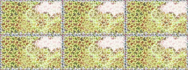 Raster illüstrasyonu. Güzel bir kumaş tasarımı. Dekoratif el çizimi kelebekler. Tarafsız ve bej renkli resim.