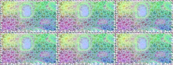 Farklı yönlere uçan renkli kelebek koleksiyonu. Raster illüstrasyonu. Kızlar, erkekler, elbiseler, duvar kağıtları için soyut, pürüzsüz desen.