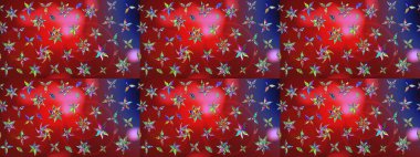 Küçük renkli çiçekler. Motley illüstrasyonu. Küçük çiçekte güzel bir desen. Kırmızı çiçekli bahar çiçekleri. Moda baskıları için zarif bir şablon.