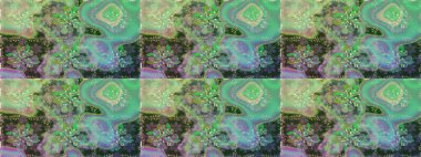 Kusursuz desen. Renkli süs kenarı. Yeşil ve nötr renklerde. Raster illüstrasyonu. Çiçek duvar kağıdı. Hint süsü..