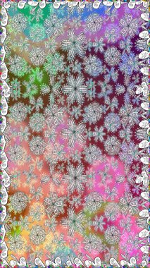 Sorunsuz çiçek deseni kaydırma kağıt, davet, el ilanı, afiş veya Web sitesi Web sitesi arka plan duvar kağıdı için kullanılabilir. Elle çizilmiş Raster resim. Doodle unsurları.