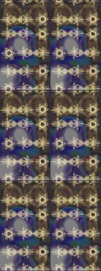 Çiçekli karalama şeklinde Raster çiçek deseni. Kahverengi, gri ve mavi renkte çiçekler. Yumuşak, bahar çiçekli arka plan.