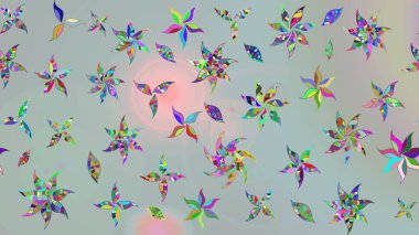 El çizimi Raster çizimi. Çizim çiçek deseni duvar kağıdı, web sitesi arka planı, ambalaj kağıdı, davetiye, broşür, afiş veya web sitesi için kullanılabilir. Parlak elementlerin.