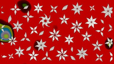 Kabile sanatı boho baskısı, klasik çiçek arkaplanı. Arkaplan dokusu, duvar kağıdı, kırmızı renkli çiçek teması. Soyut etnik raster çizim kalıbı.