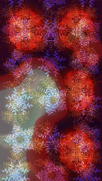 Kışın sembolü. Raster illüstrasyon kar taneleri. Kahverengi, kırmızı ve gri renklerde izole suluboya kar taneleri. Güzel dekorasyon.