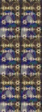 Çiçekli karalama şeklinde Raster çiçek deseni. Kahverengi, gri ve mavi renkte çiçekler. Yumuşak, bahar çiçekli arka plan.