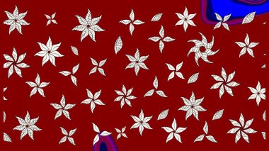 Çiçekli karalama şeklinde Raster çiçek deseni. Nazik, sevimli çiçek arkaplanı. Kırmızı renkte çiçekler.