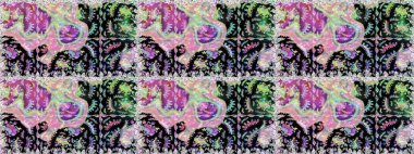 Tarafsız ve siyah renklerde çiçekler. Hediye ambalaj kağıdı, tebrik kartları, posterler ve pankart tasarımı. Raster düz çiçekleri pürüzsüz desen.