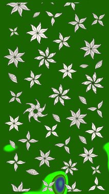 Çiçek tasarımı için inanılmaz bir kolaj cenneti tarzı. Çiçekli zambakların eskiz geçmişi. Parlak çiçekli kolaj çiçekleri yeşil.