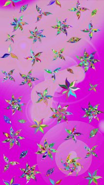 Çiçek duvar kâğıdı. Tarafsız renklerde şirin tekstil tarzında. Renkli çizim kalıbı. Çiçek arkaplan. Raster illüstrasyonu.